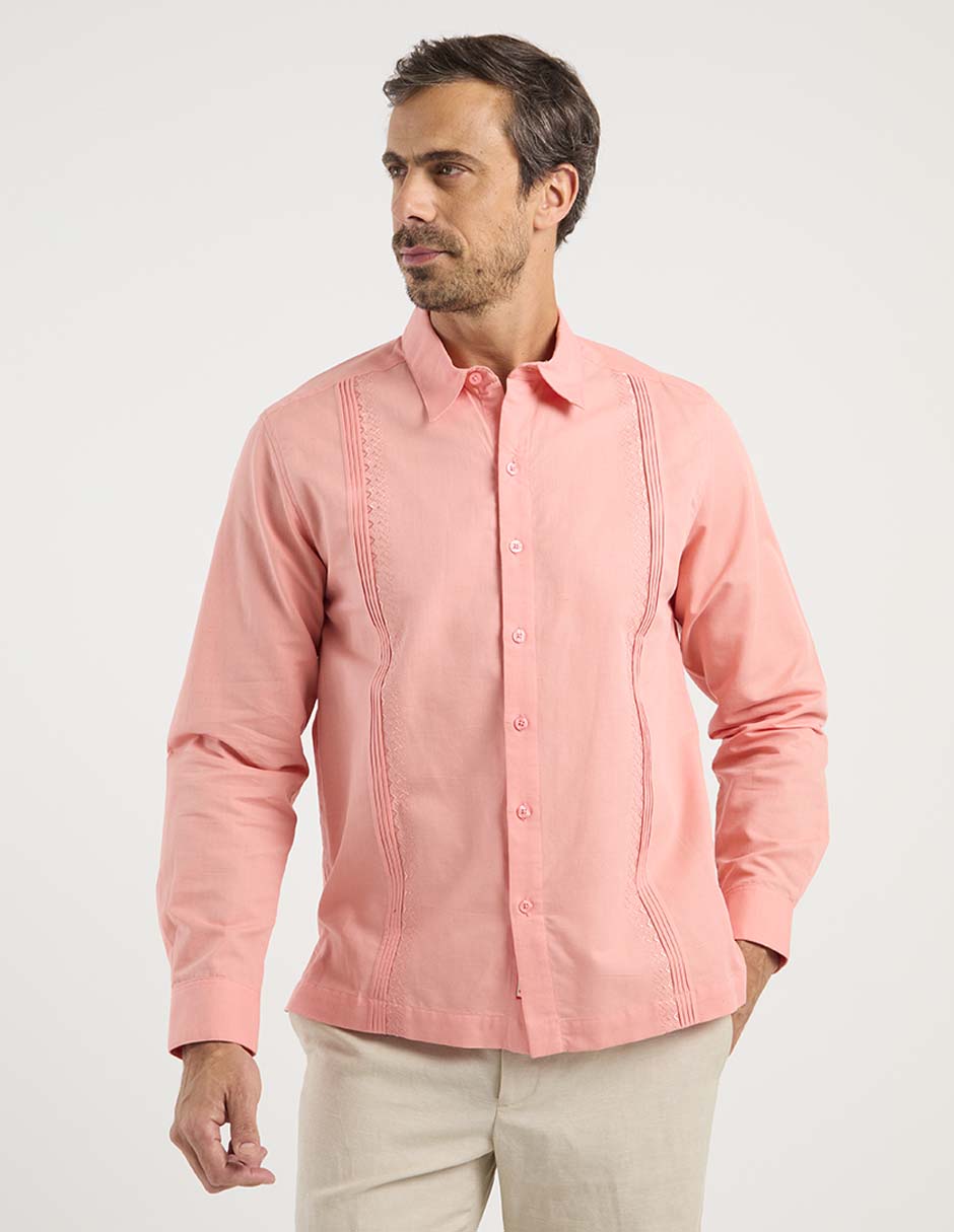 Guayabera manga larga para hombre 1