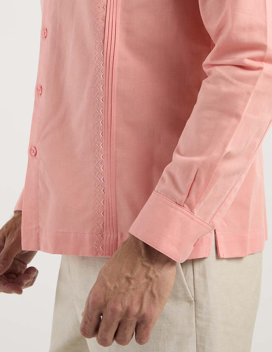 Guayabera manga larga para hombre 10