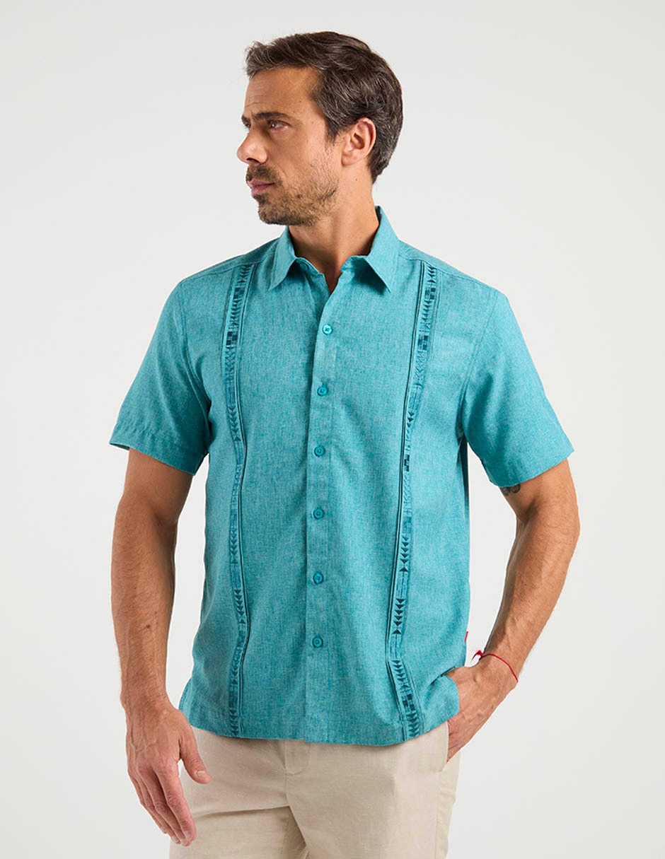 Guayabera manga corta para hombre 7