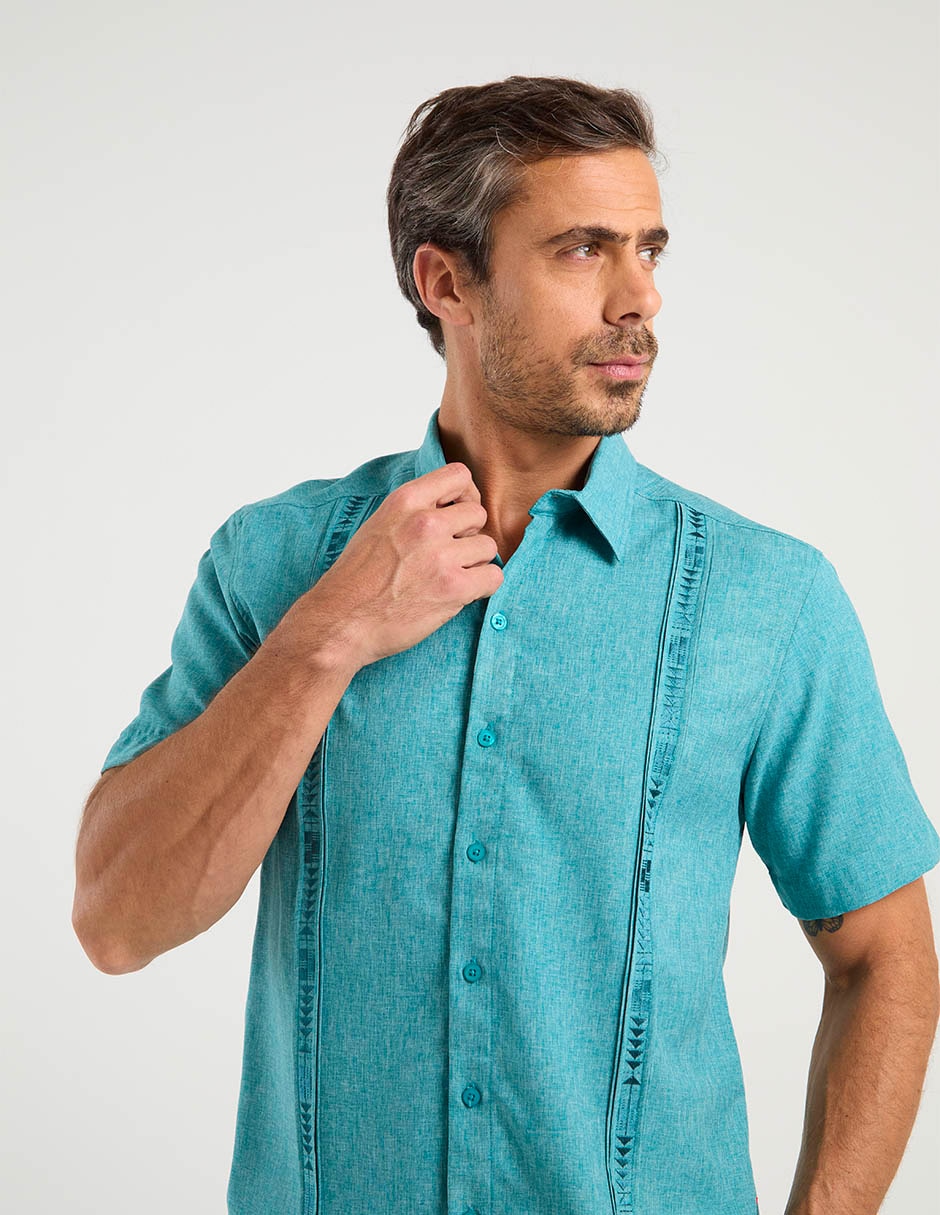 Guayabera manga corta para hombre 9