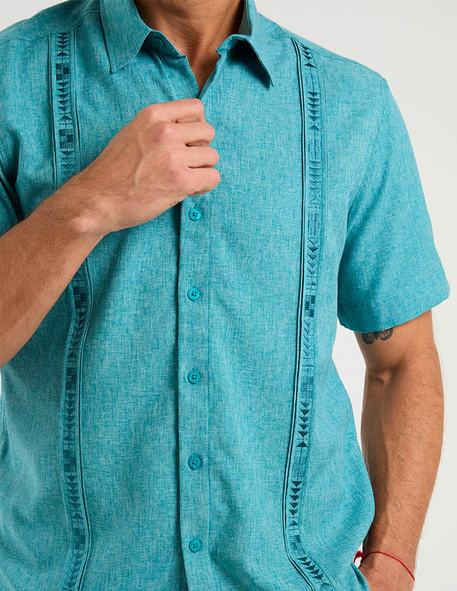 Guayabera manga corta para hombre 10