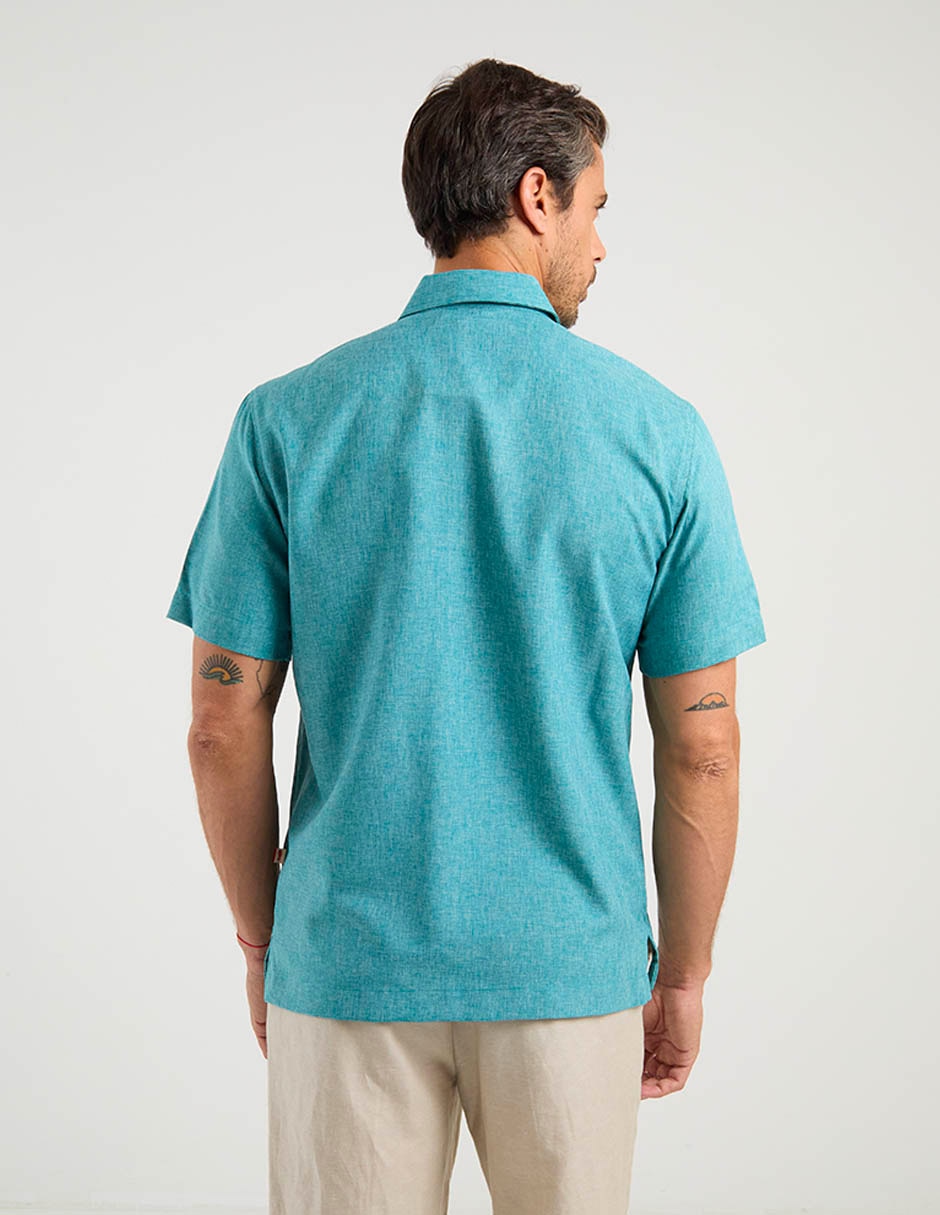Guayabera manga corta para hombre 11