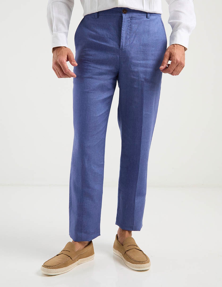 Pantalón de vestir slim de lino para hombre 7
