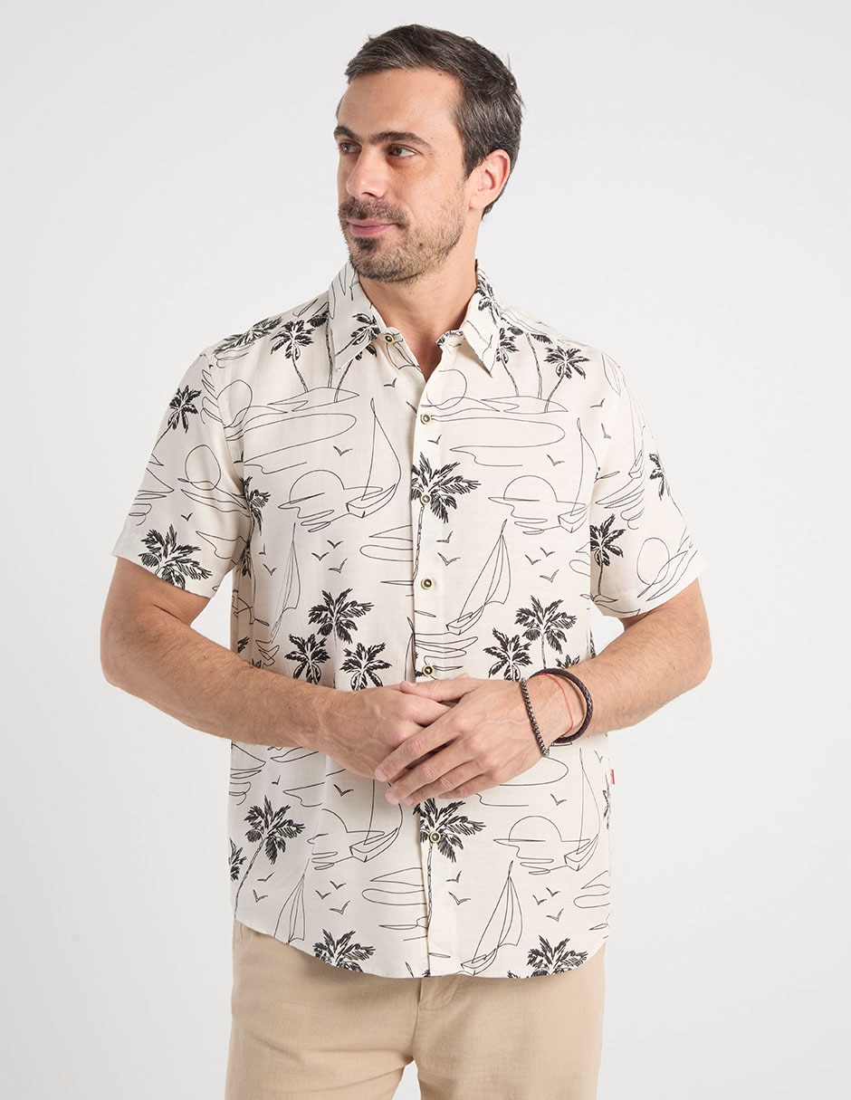 Camisa casual Costavana manga corta para hombre