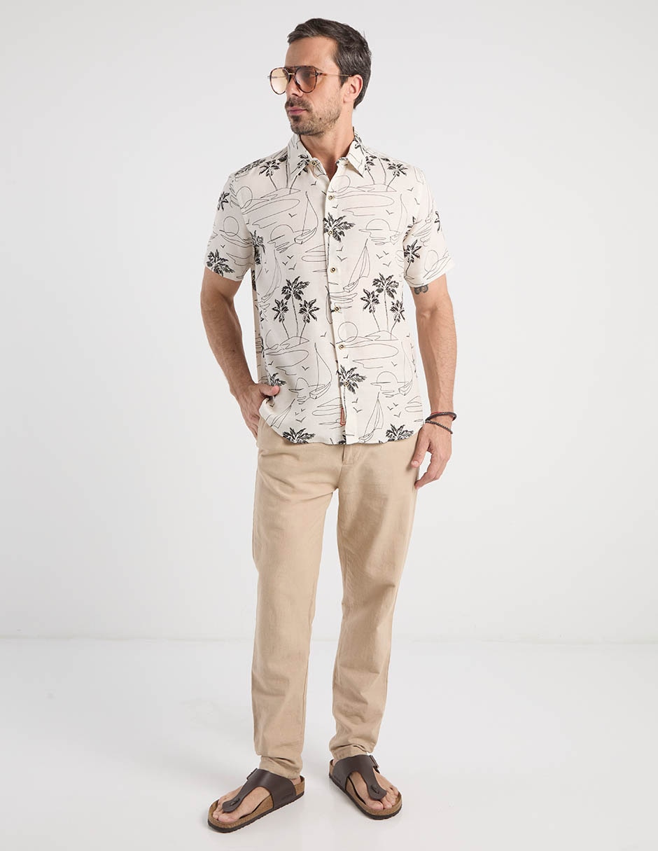 Camisa casual Costavana manga corta para hombre
