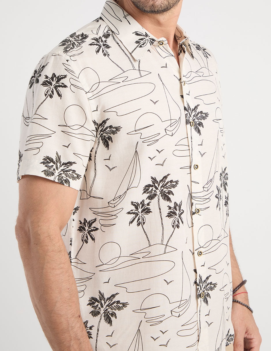 Camisa casual Costavana manga corta para hombre