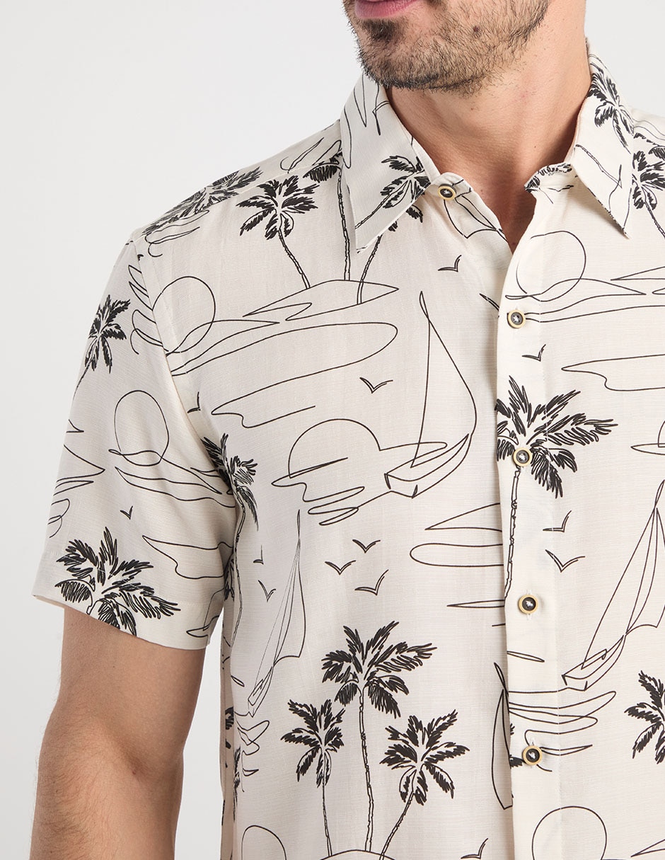 Camisa casual Costavana manga corta para hombre