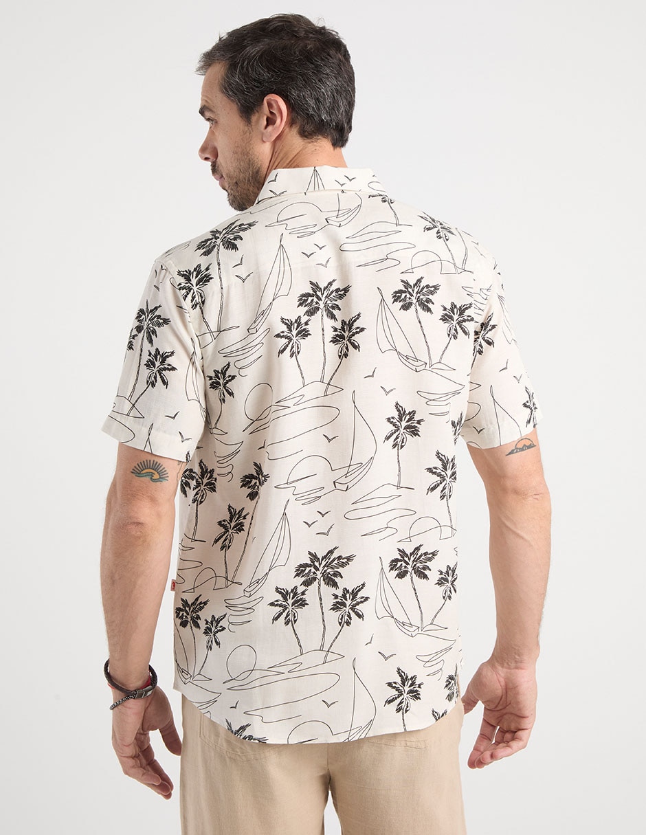 Camisa casual Costavana manga corta para hombre