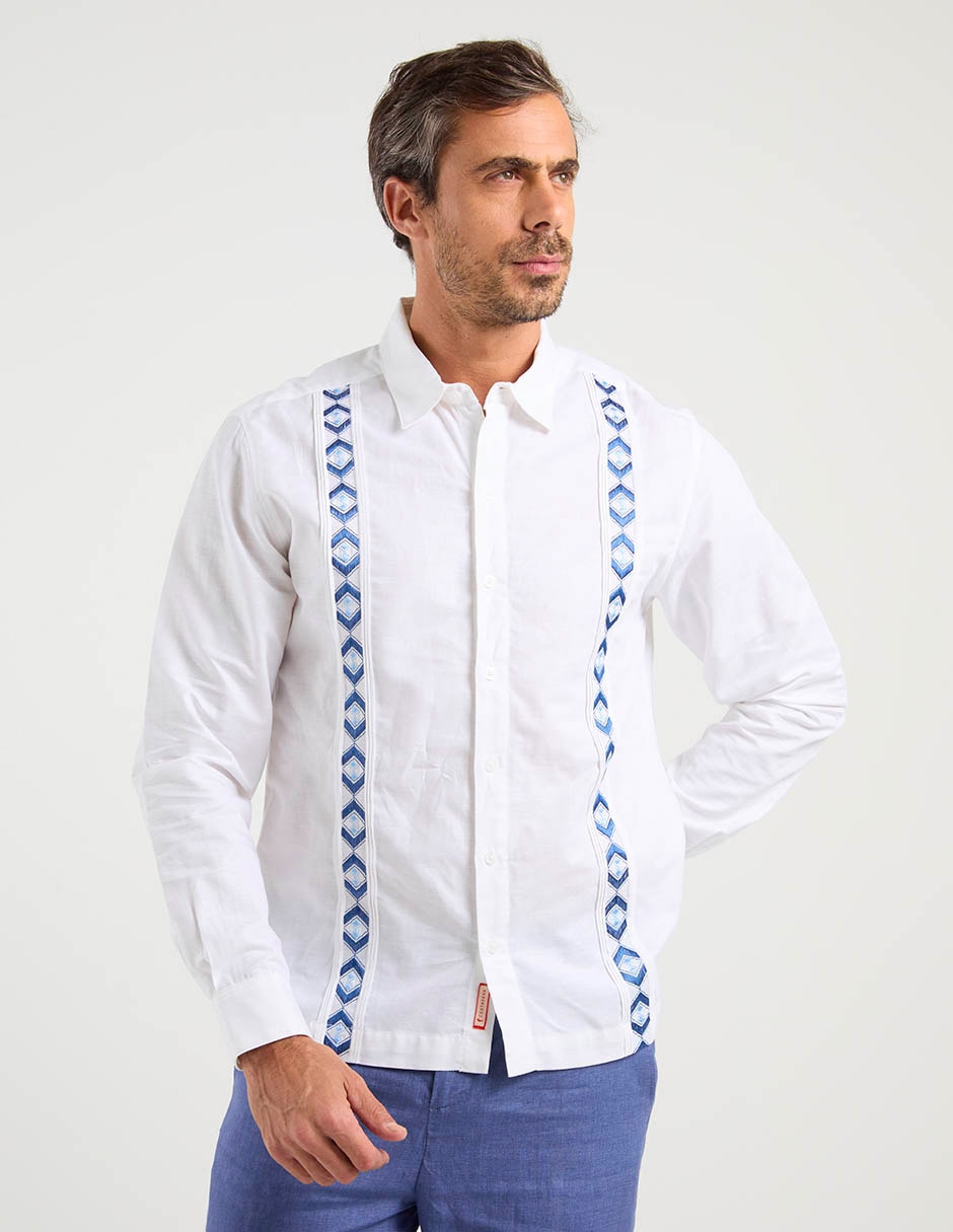 Guayabera manga larga Costavana para hombre
