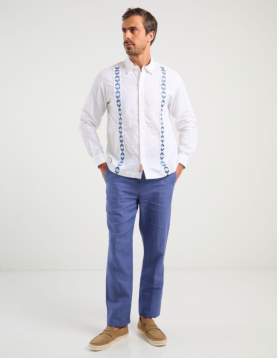 Guayabera manga larga Costavana para hombre