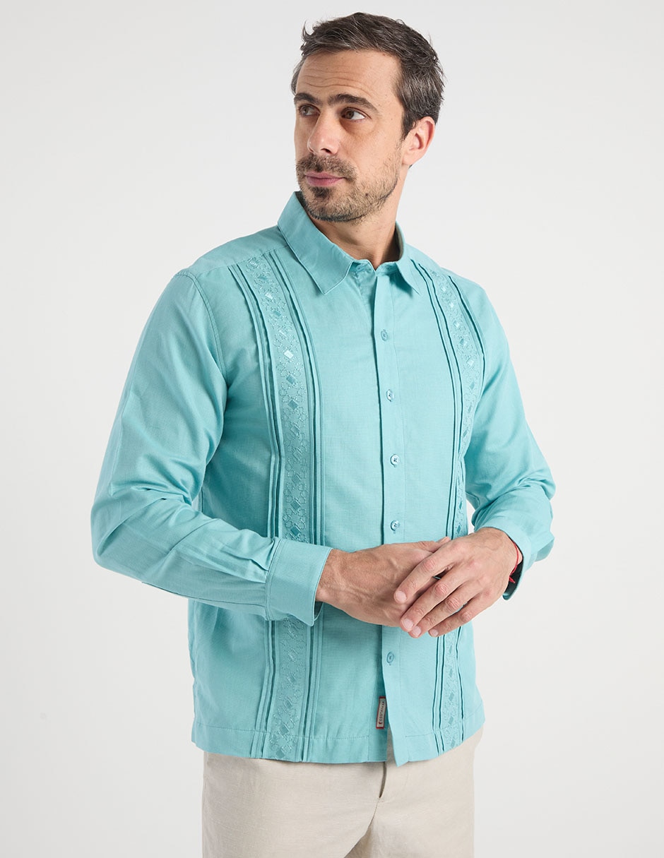 Guayabera manga larga Costavana para hombre