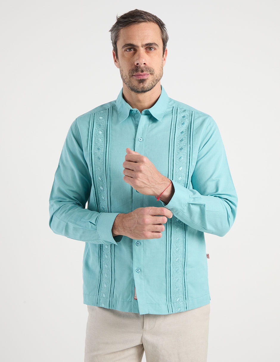 Guayabera manga larga Costavana para hombre