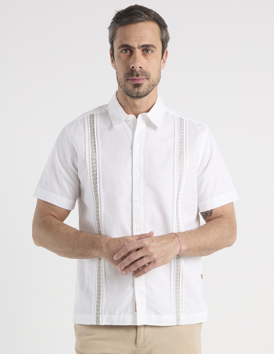 Guayabera manga corta para hombre 1
