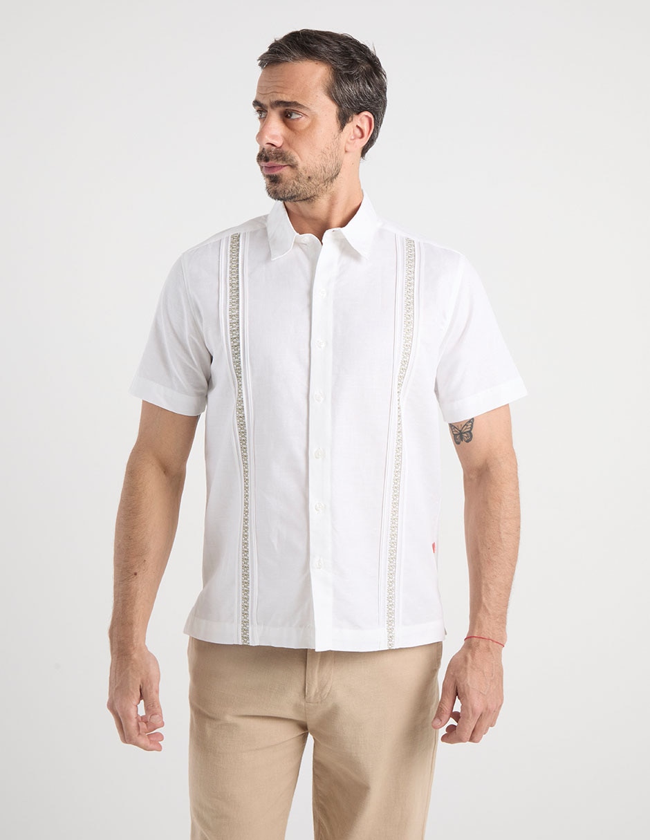 Guayabera manga corta para hombre 7