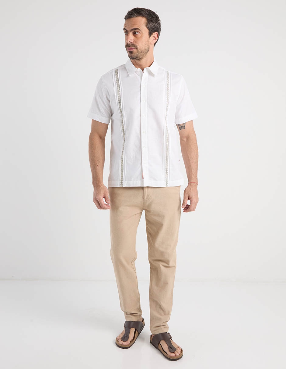 Guayabera manga corta para hombre 8