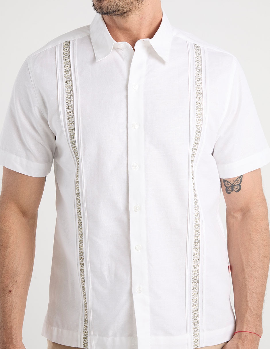 Guayabera manga corta para hombre 9