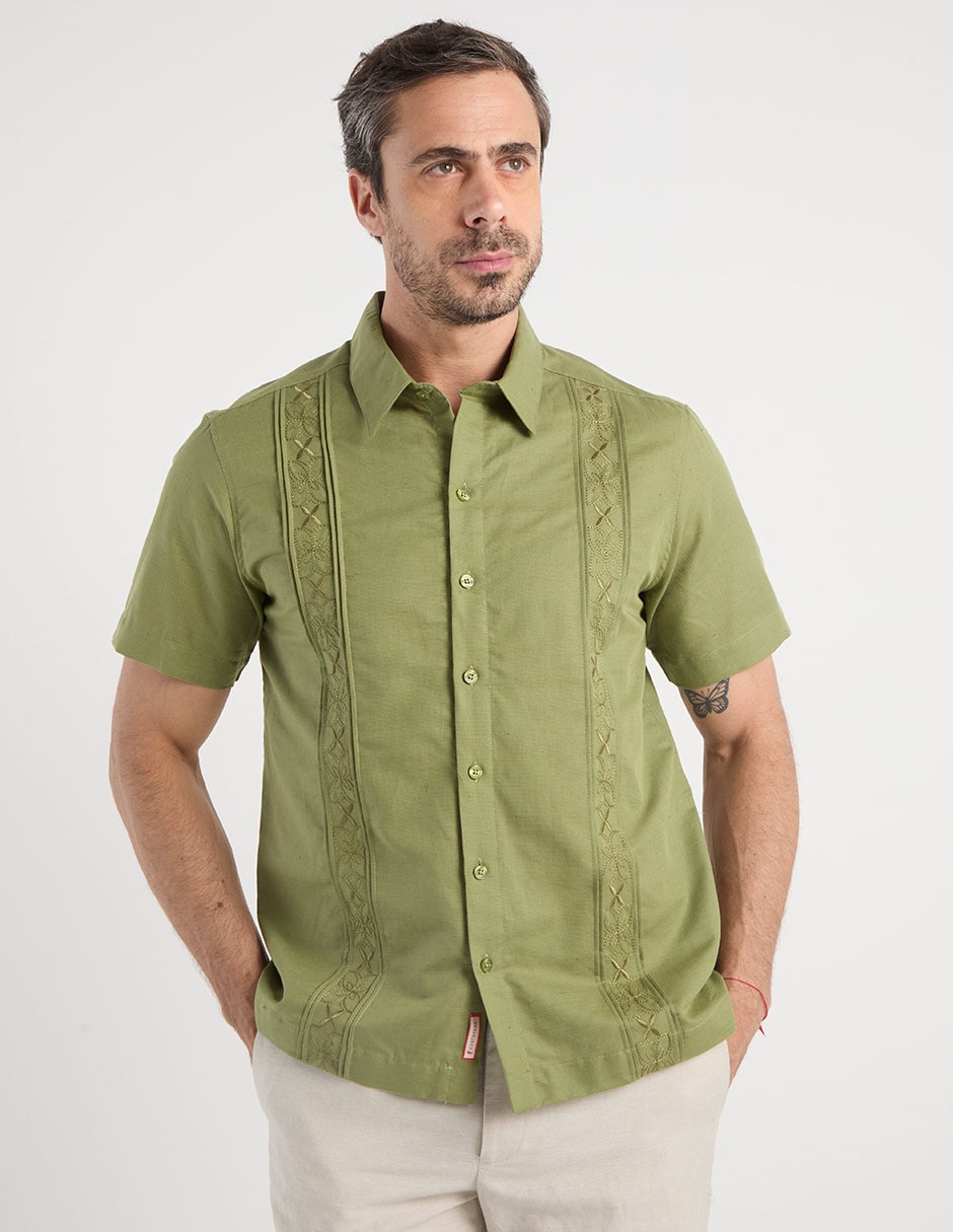 Guayabera manga corta Costavana para hombre