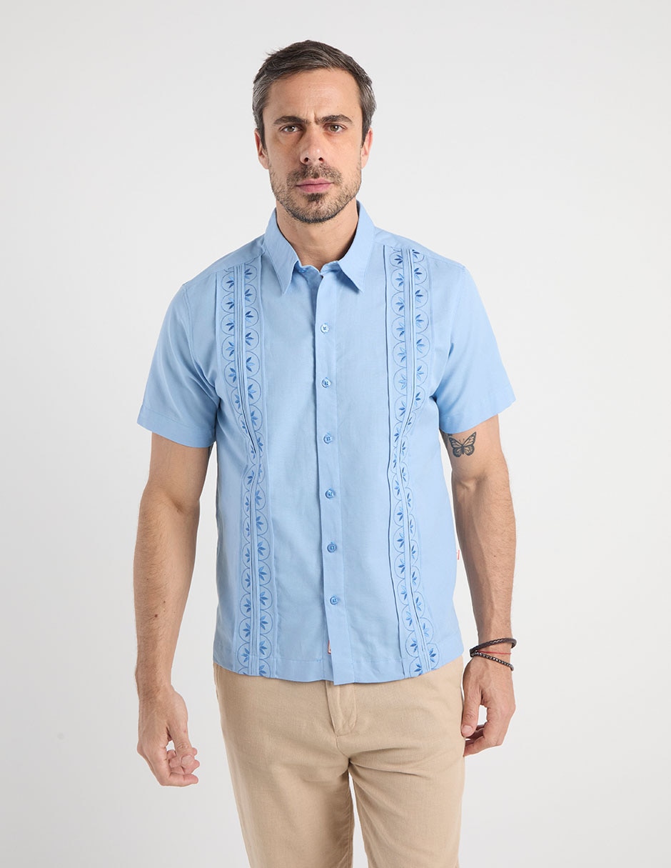 Guayabera manga corta para hombre 7