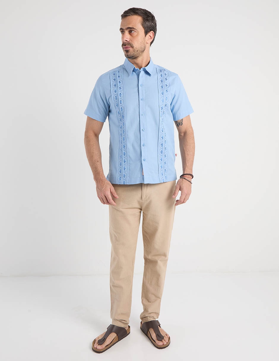 Guayabera manga corta para hombre 8