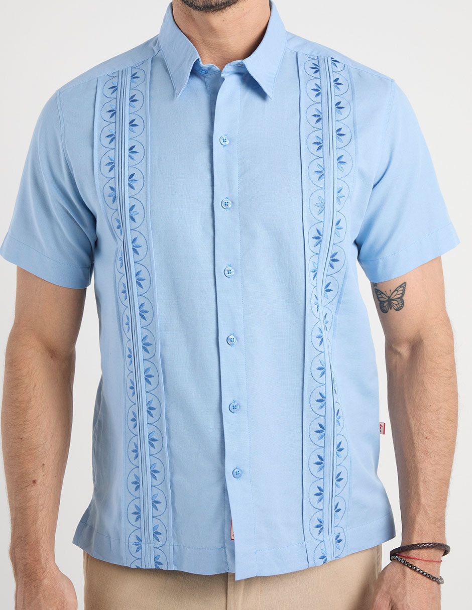 Guayabera manga corta para hombre 9