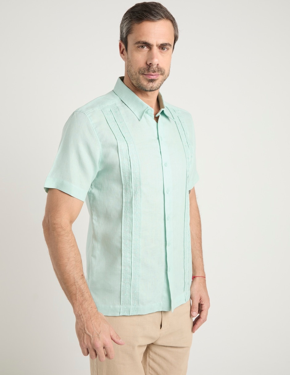 Guayabera manga corta para hombre 1