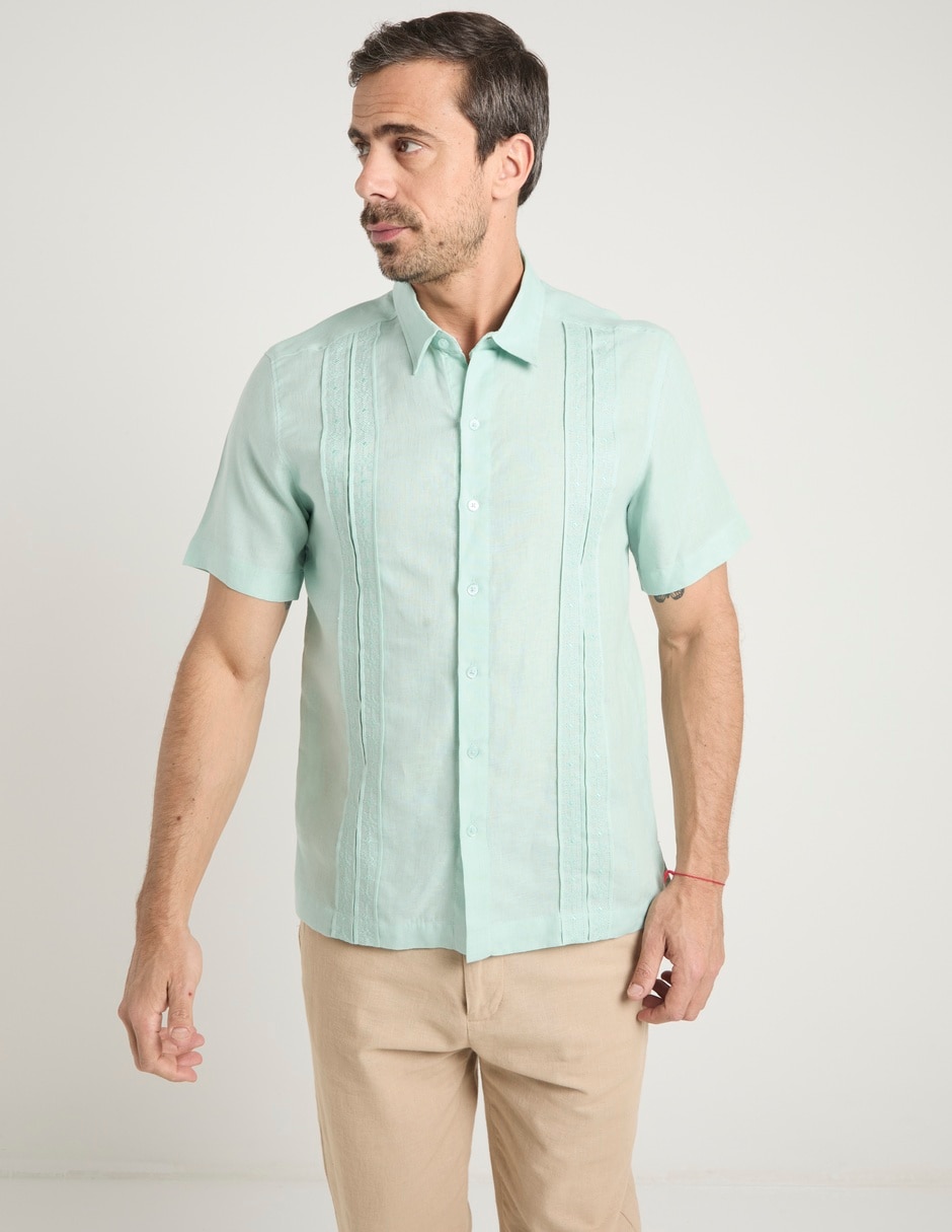 Guayabera manga corta para hombre 7