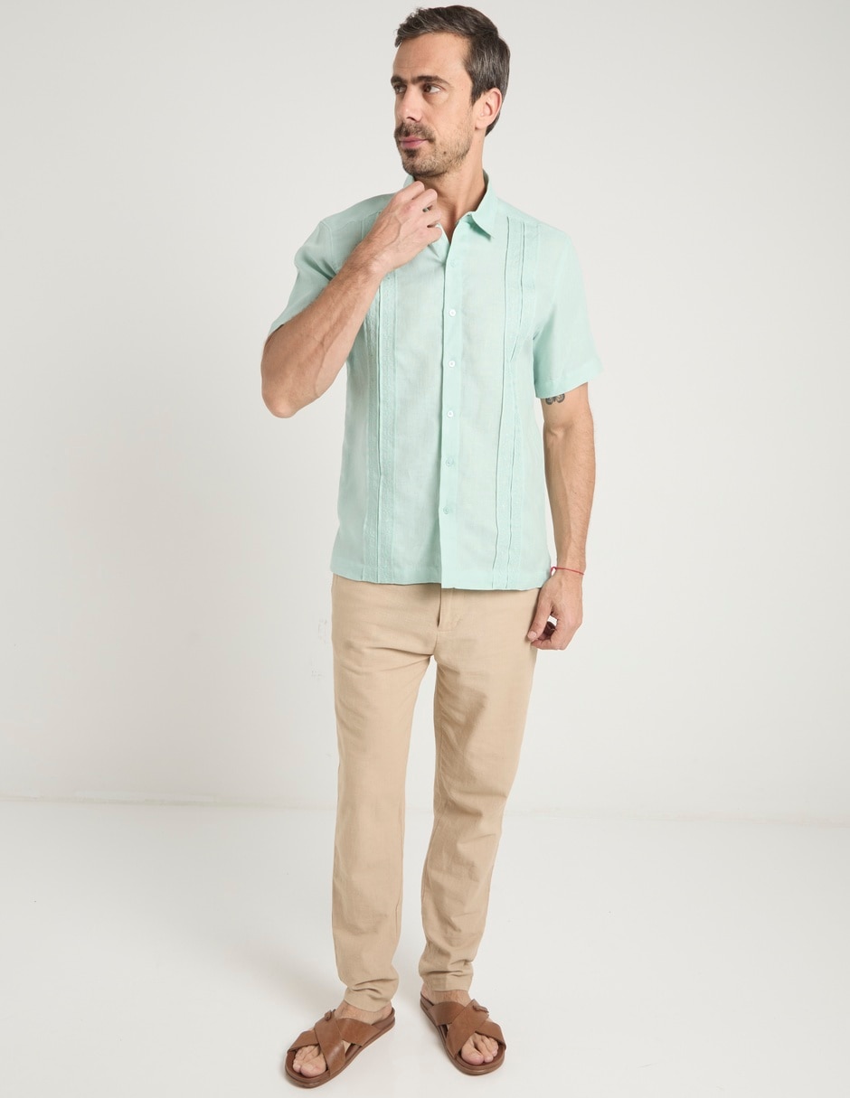 Guayabera manga corta para hombre 8