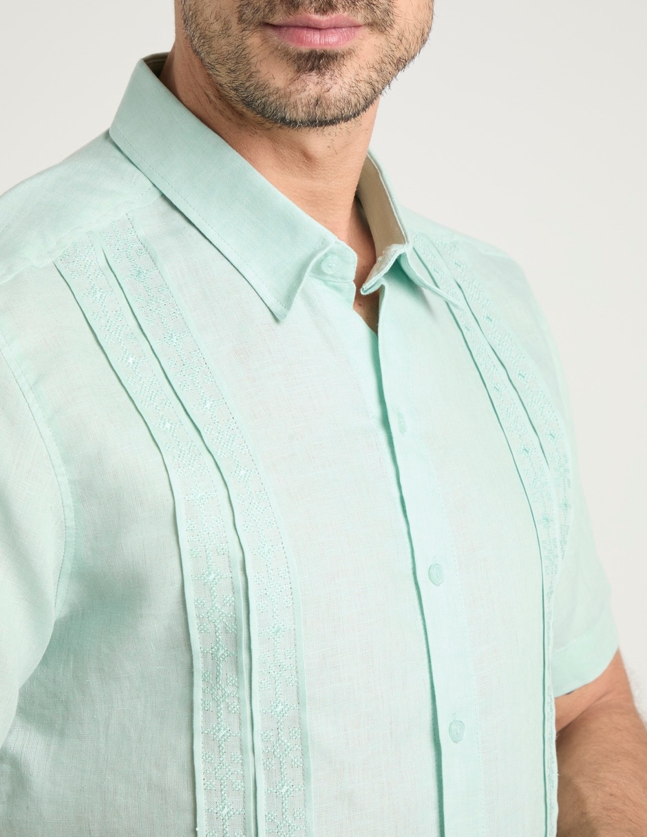 Guayabera manga corta para hombre 9