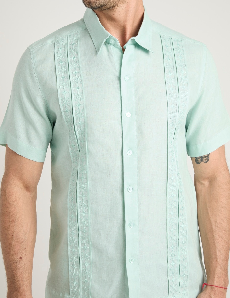 Guayabera manga corta para hombre 10