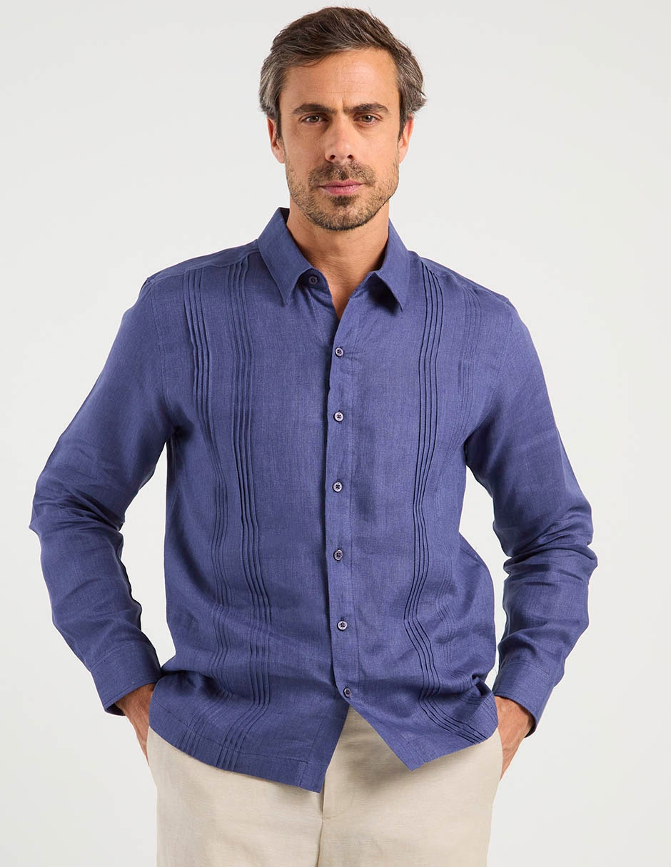 Guayabera manga larga para hombre 1