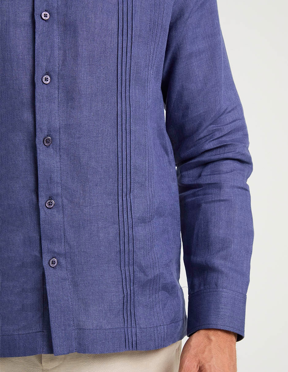 Guayabera manga larga para hombre 10