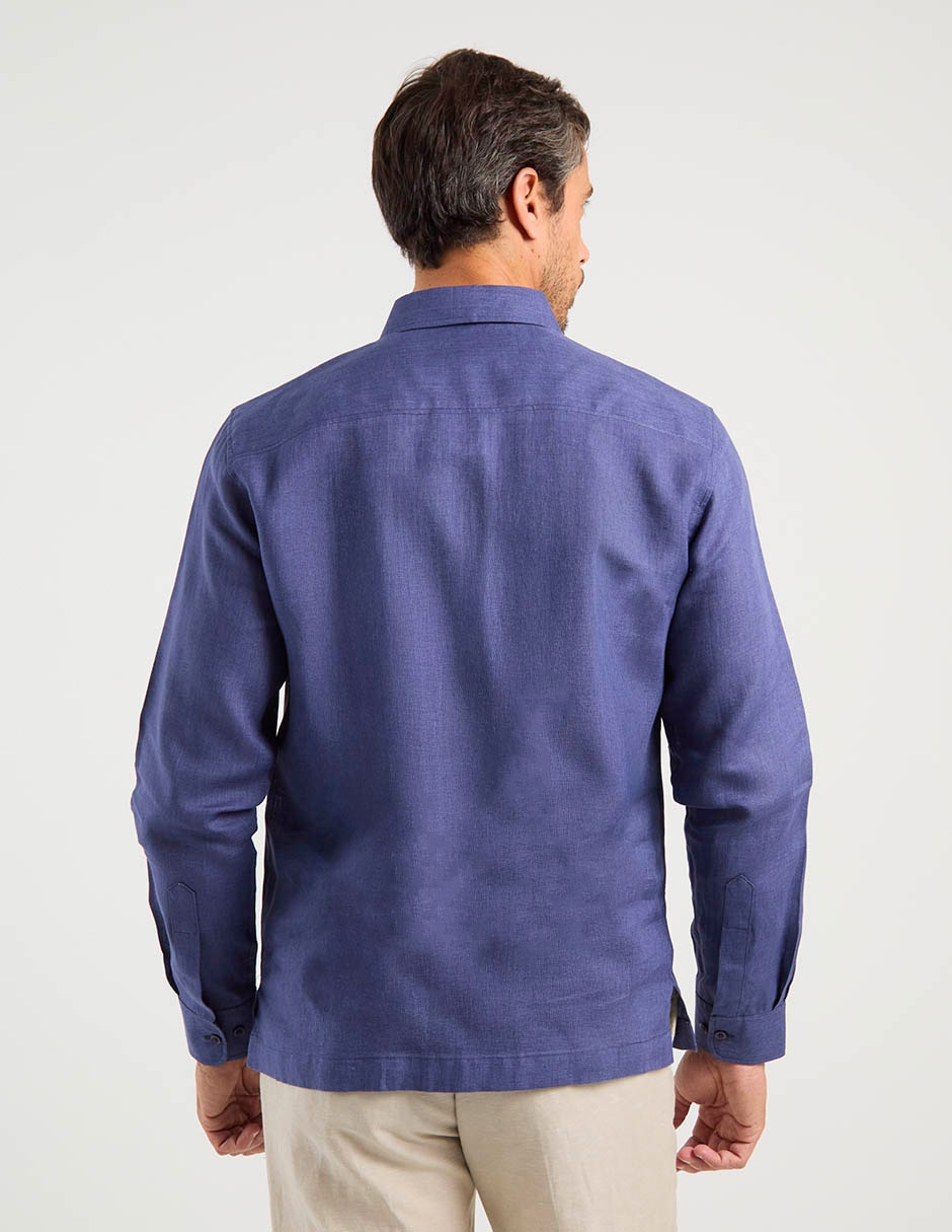 Guayabera manga larga para hombre 11