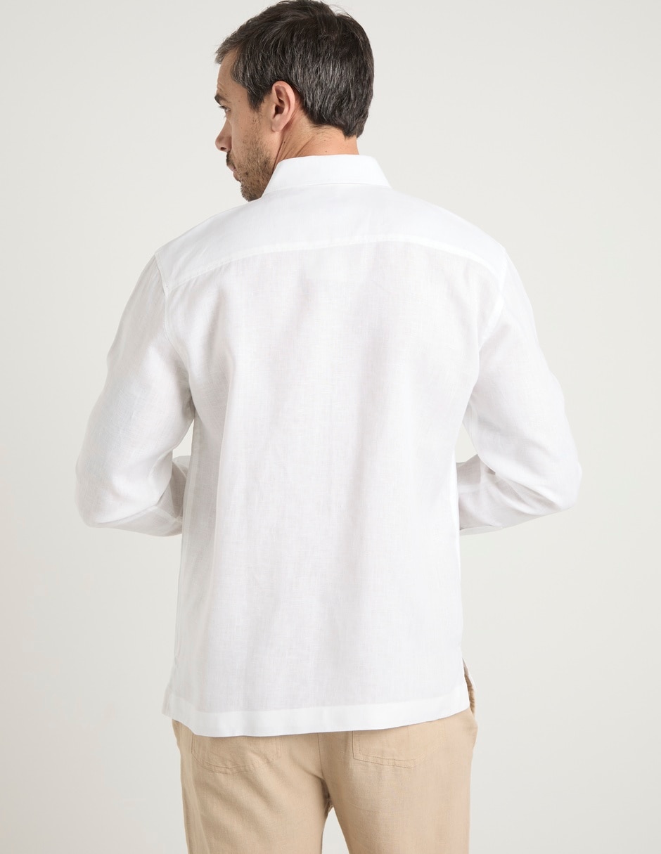 Guayabera manga larga para hombre 11