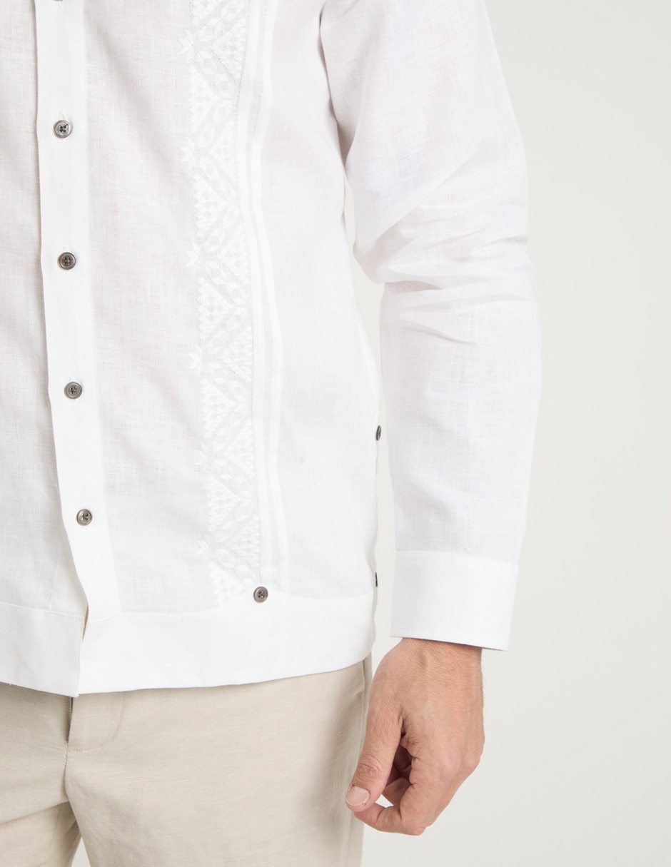Guayabera manga larga para hombre 10