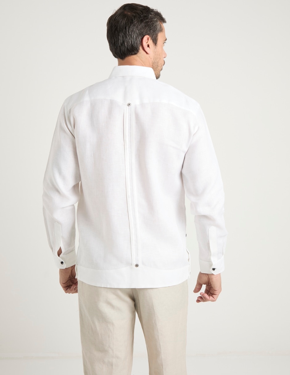 Guayabera manga larga para hombre 11