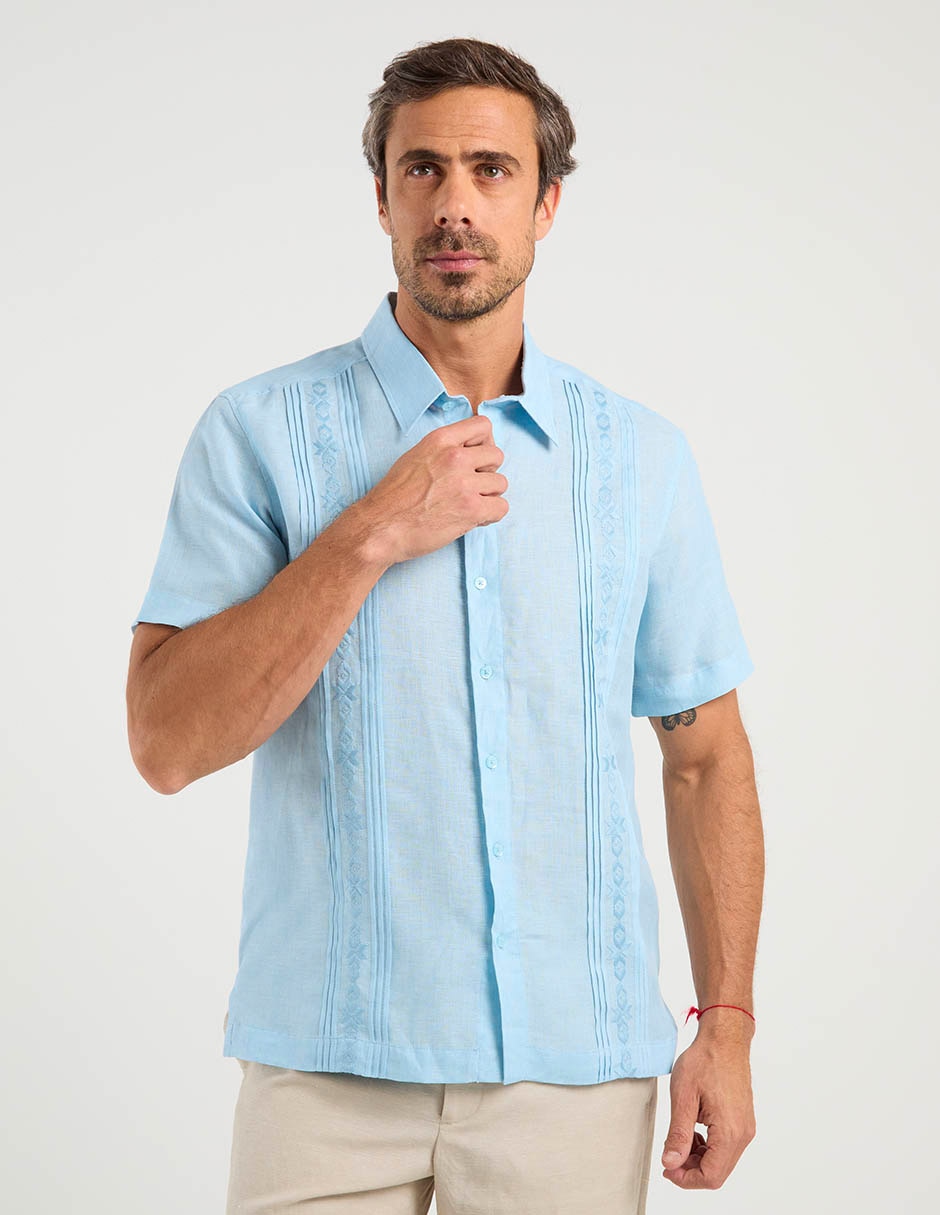 Guayabera manga corta para hombre 7