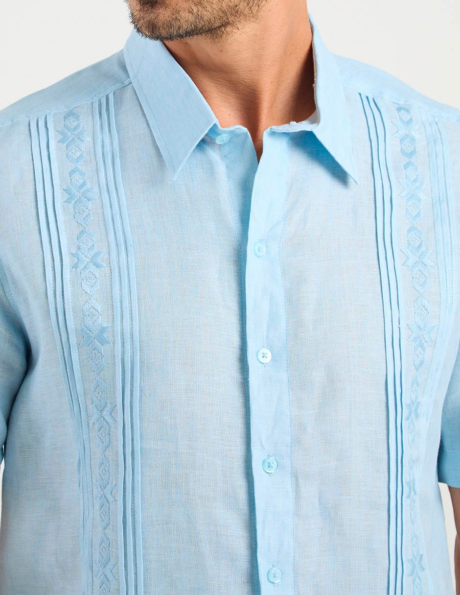 Guayabera manga corta para hombre 9