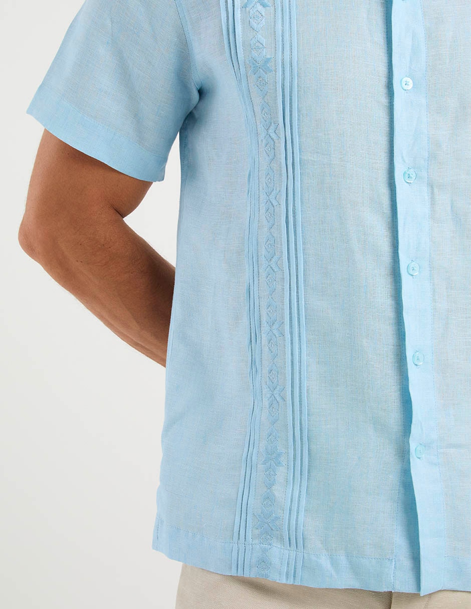 Guayabera manga corta para hombre 10
