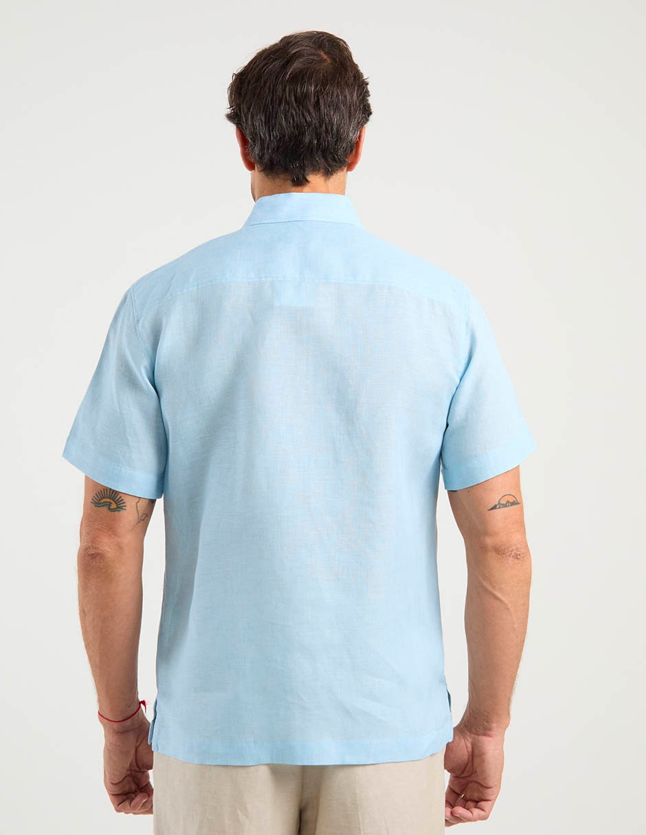 Guayabera manga corta para hombre 11