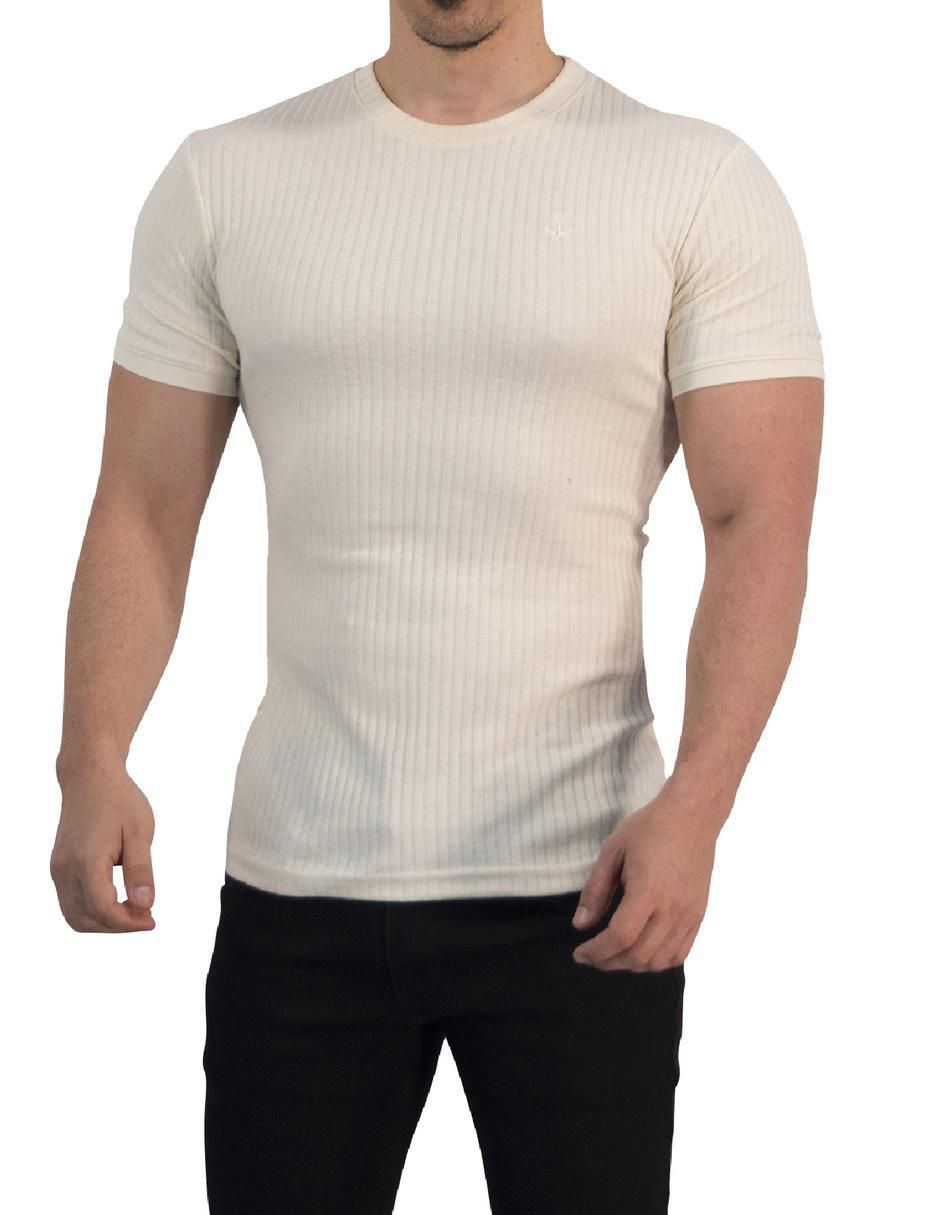Playera Ribbed cuello redondo para hombre 2