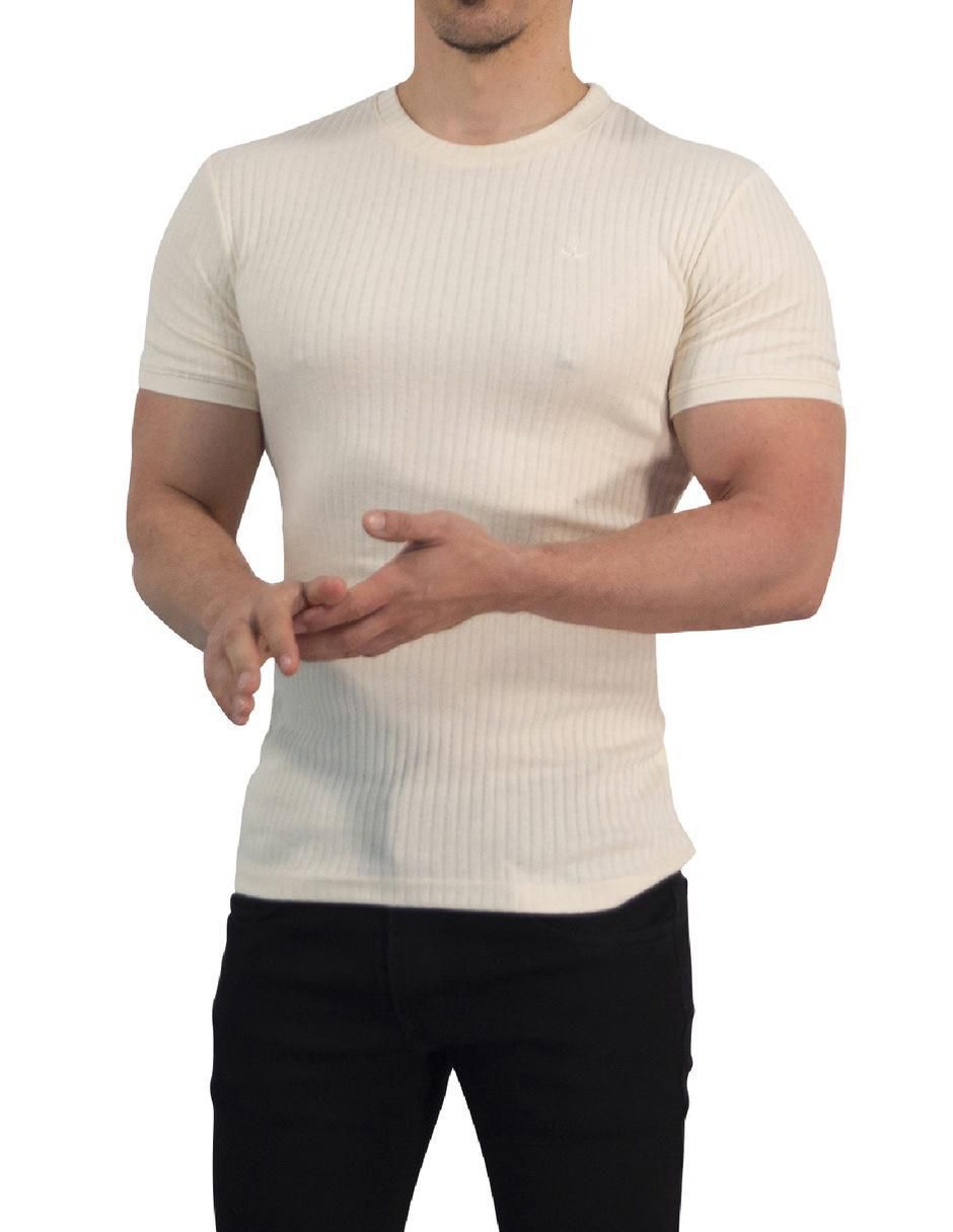 Playera Ribbed cuello redondo para hombre 3