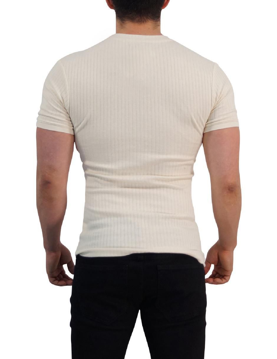 Playera Ribbed cuello redondo para hombre 4