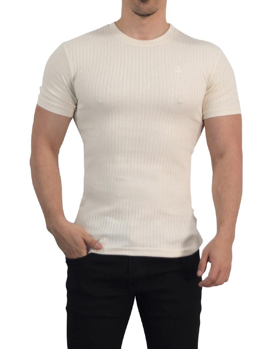 Playera Ribbed cuello redondo para hombre 5
