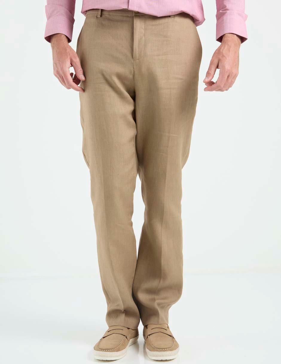 Pantalón de vestir slim de lino para hombre 1