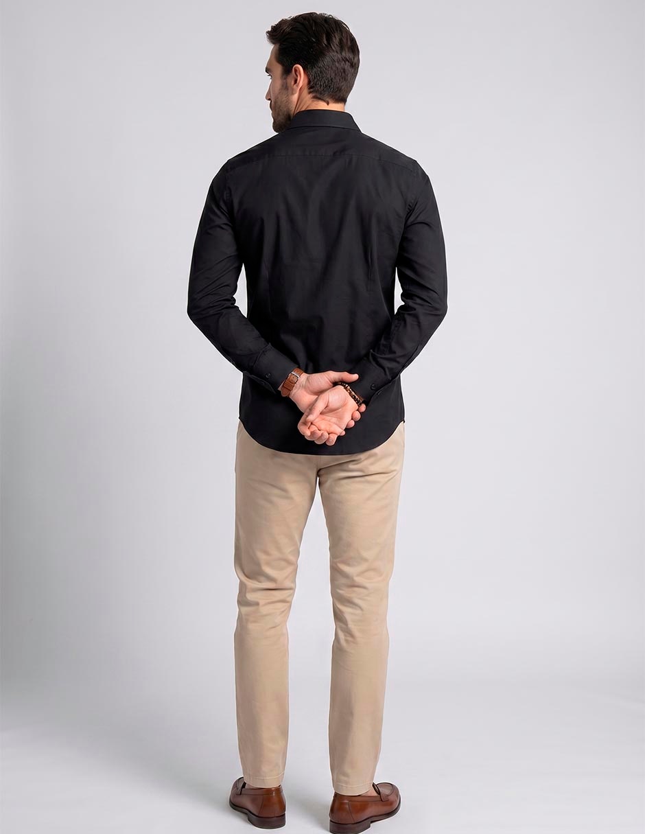 Camisa casual manga larga para hombre 2