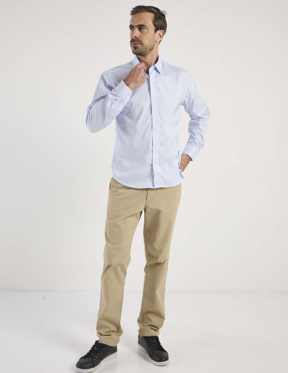Camisa casual de algodón manga larga para hombre 2