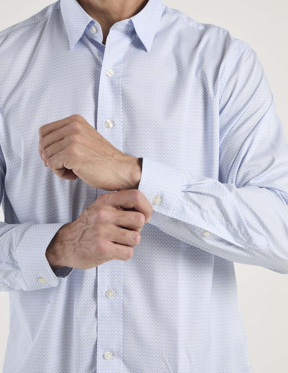 Camisa casual de algodón manga larga para hombre 6