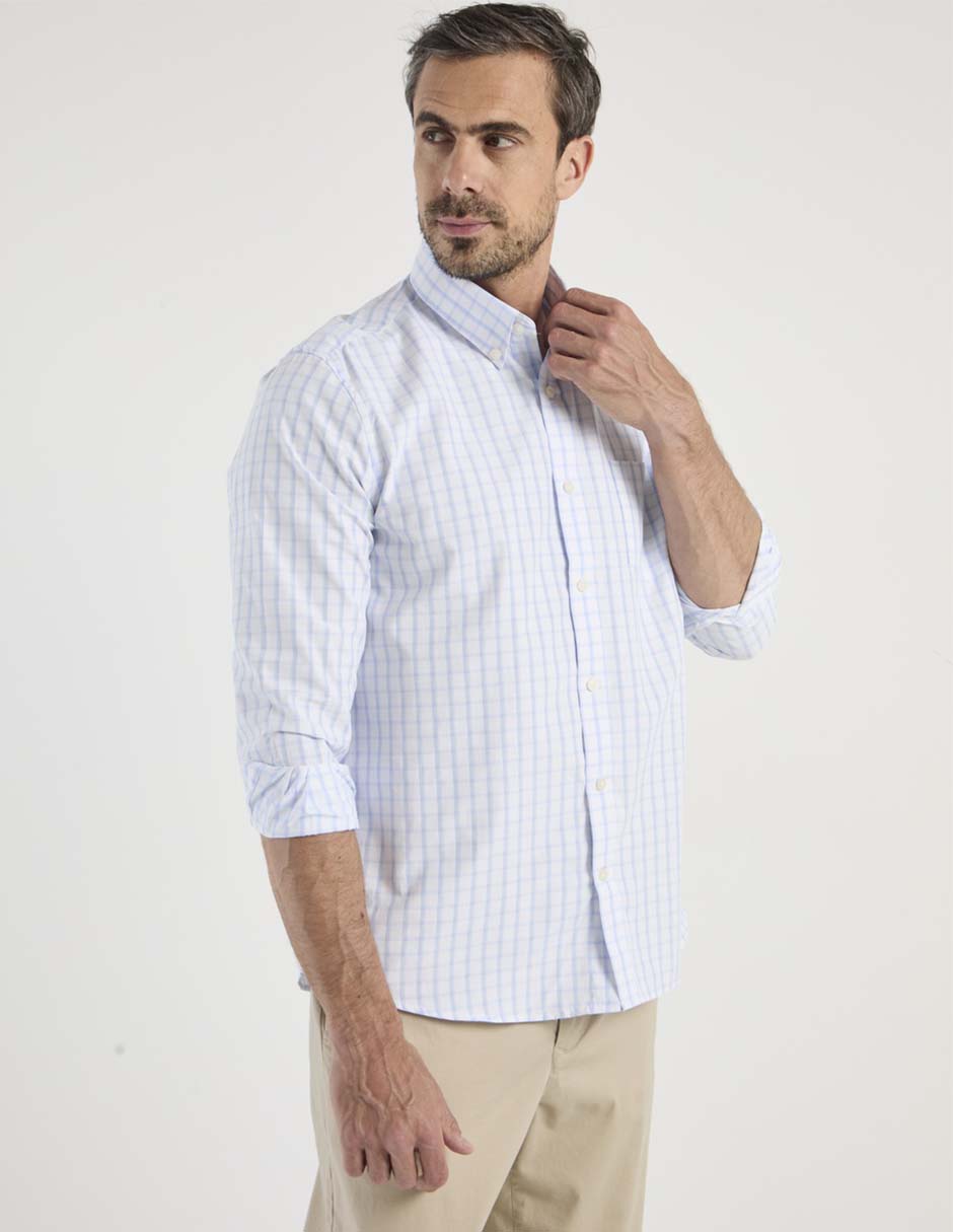 Casual haggar de manga larga para hombre