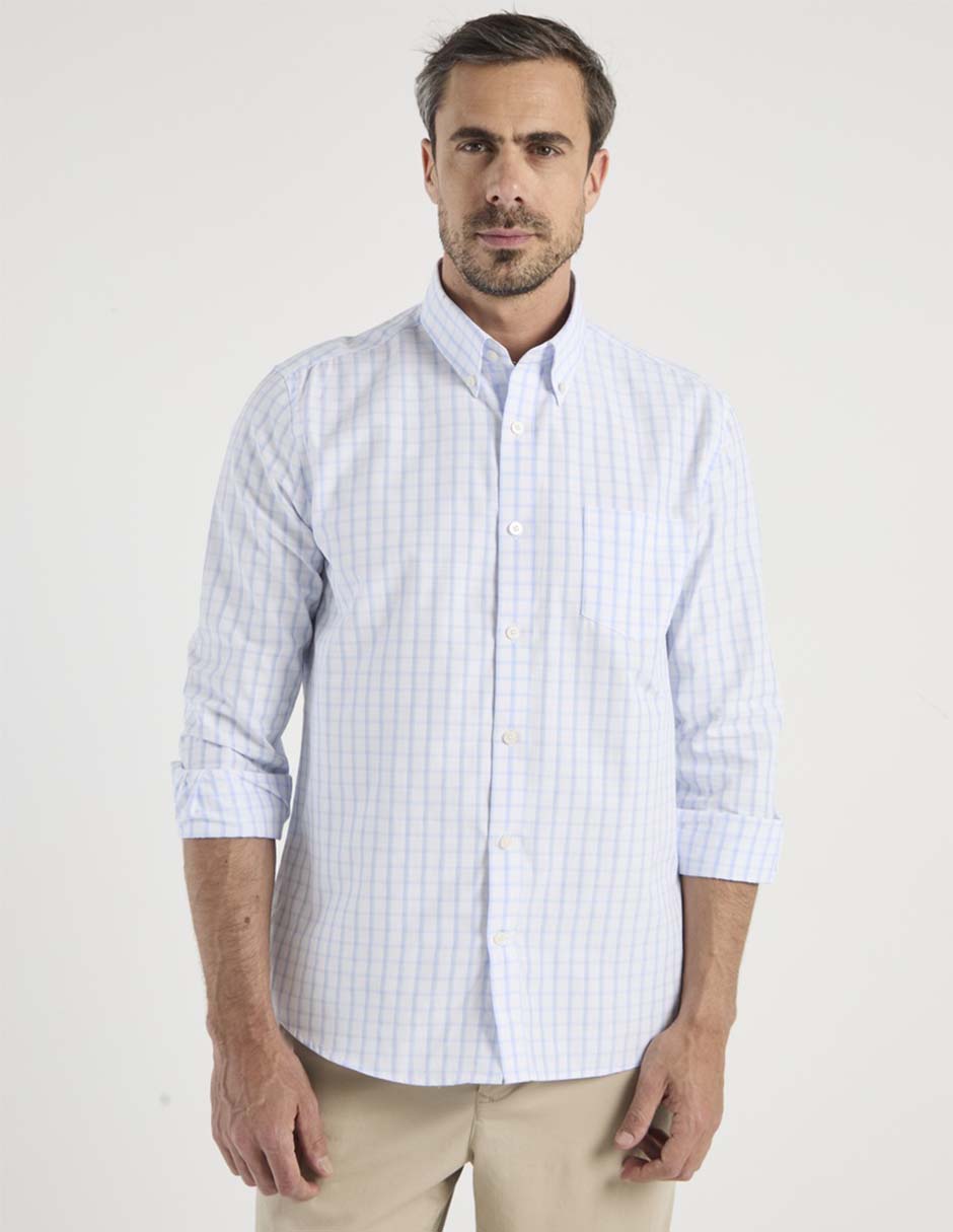 Camisa casual manga larga para hombre 5