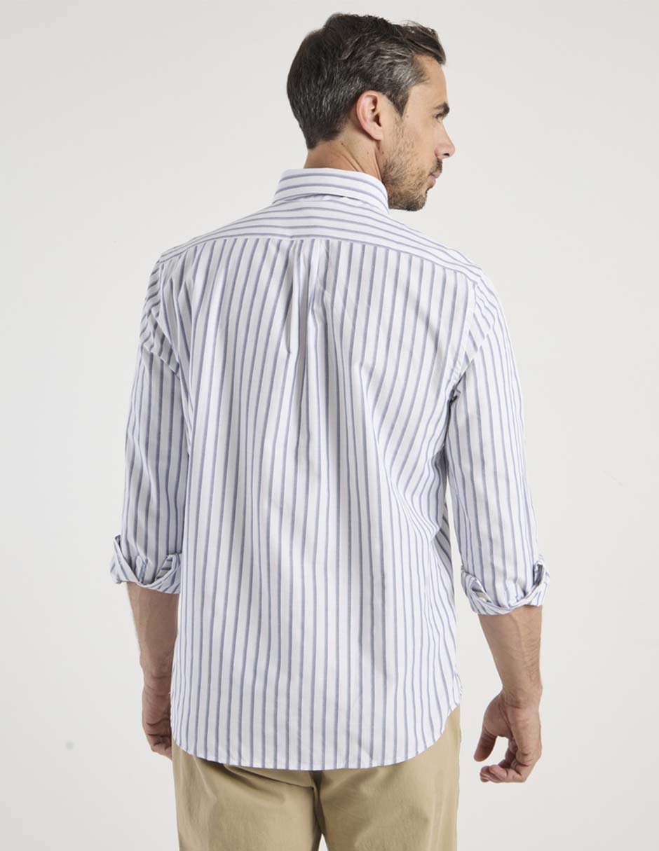Camisa casual Haggar manga larga para hombre